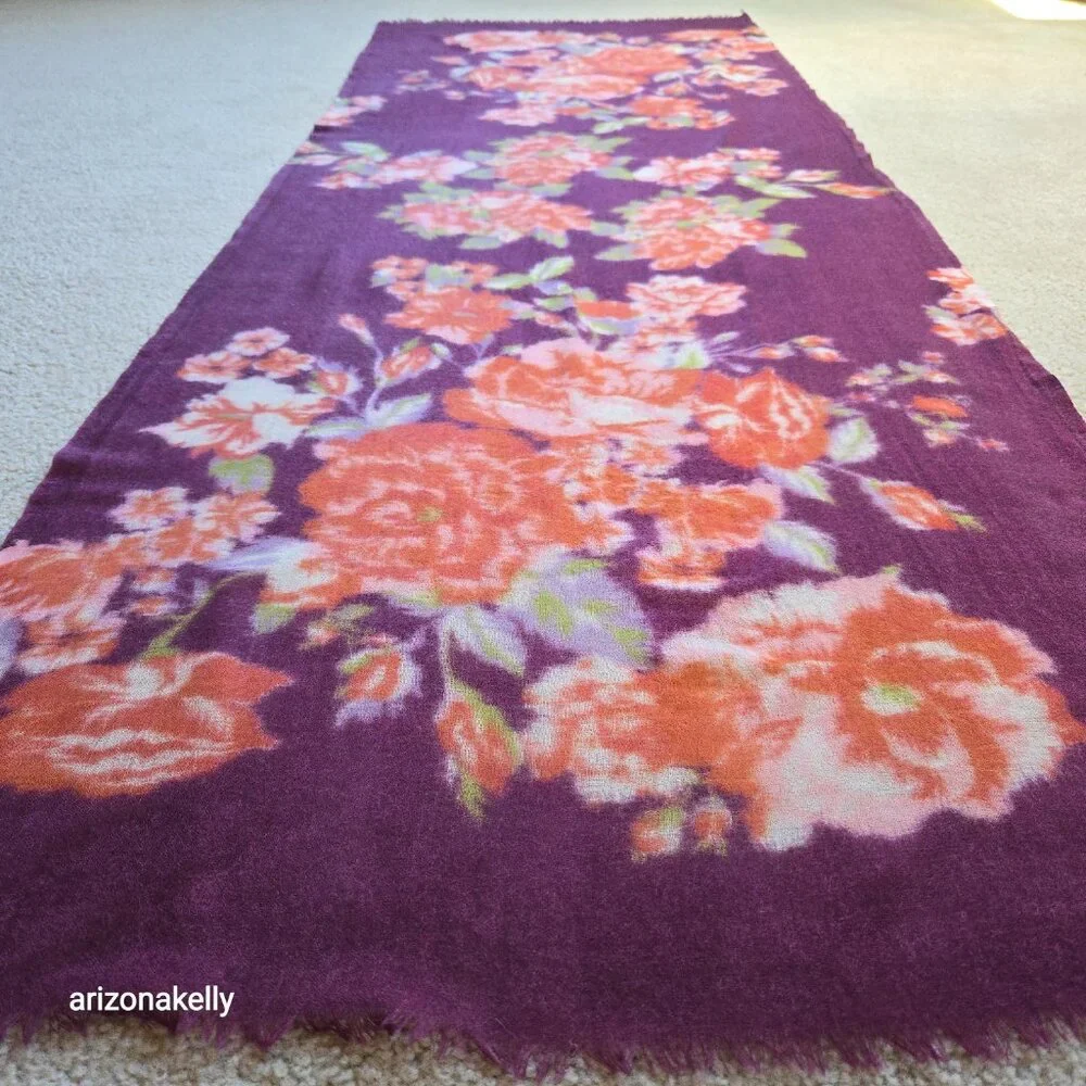 NWT J. Jill Wool Scarf Lightweight Floral